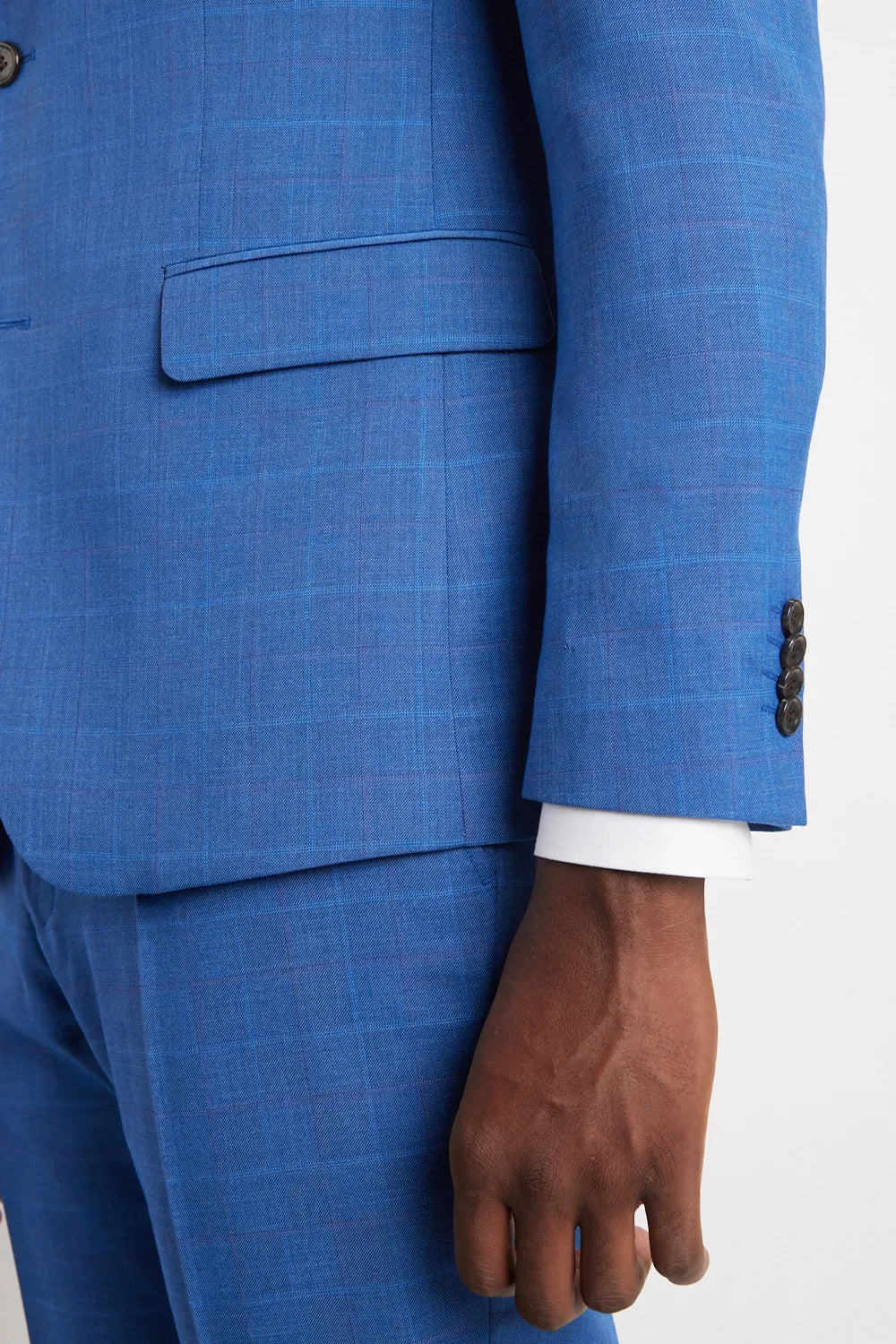 PALETÓ SUPER SLIM FLAME XADREZ AZUL