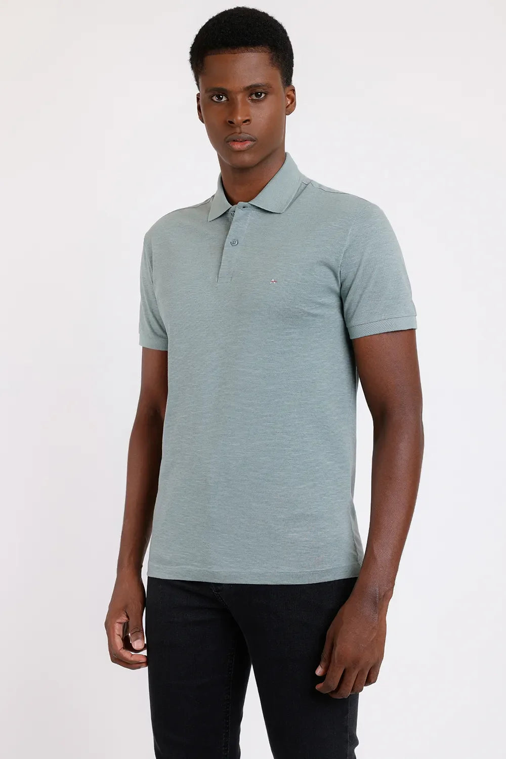 POLO MANGA CURTA FLAME VERDE AGUA