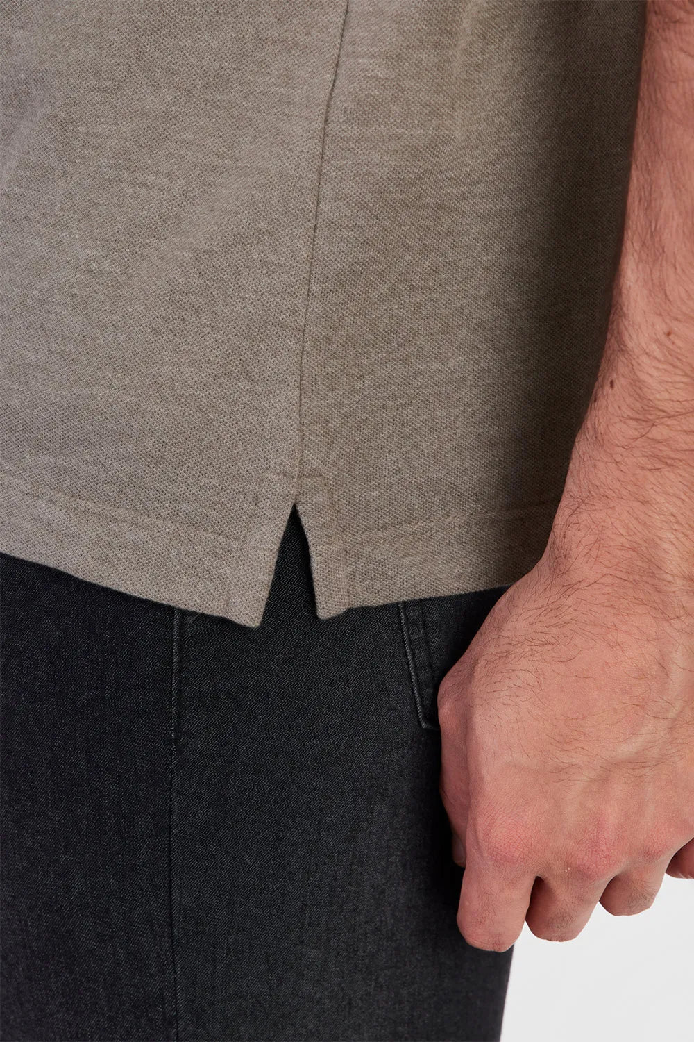 POLO MANGA CURTA PEITILHO DUPLO VERDE MILITAR