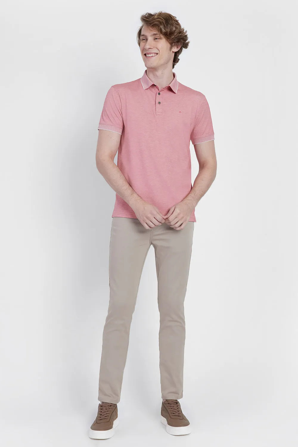 POLO INTERLOCK TECH MANGA CURTA VERMELHO