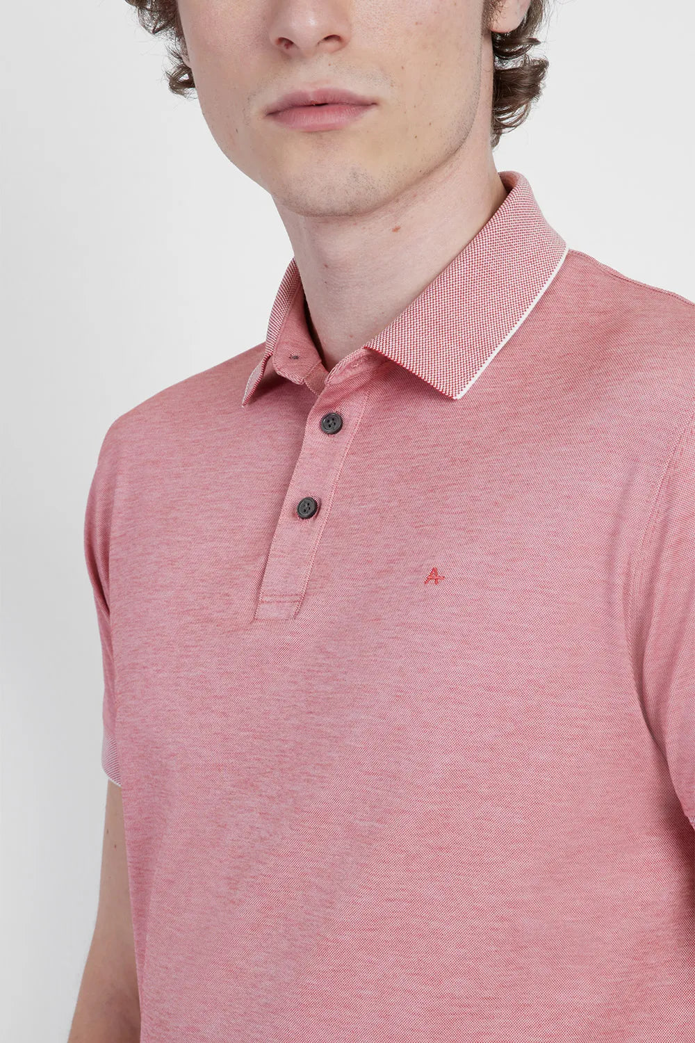 POLO INTERLOCK TECH MANGA CURTA VERMELHO