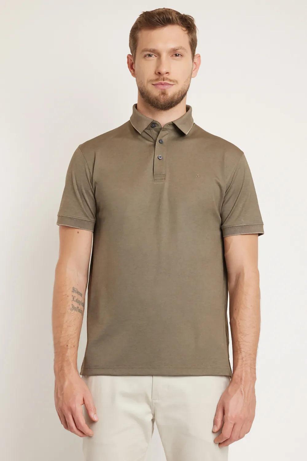 POLO INTERLOCK TECH MANGA CURTA MUSGO 112