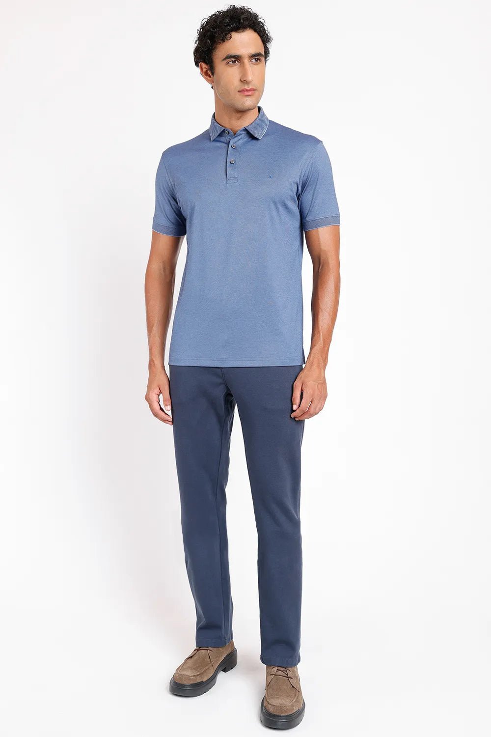 POLO INTERLOCK TECH MANGA CURTA MARINHO