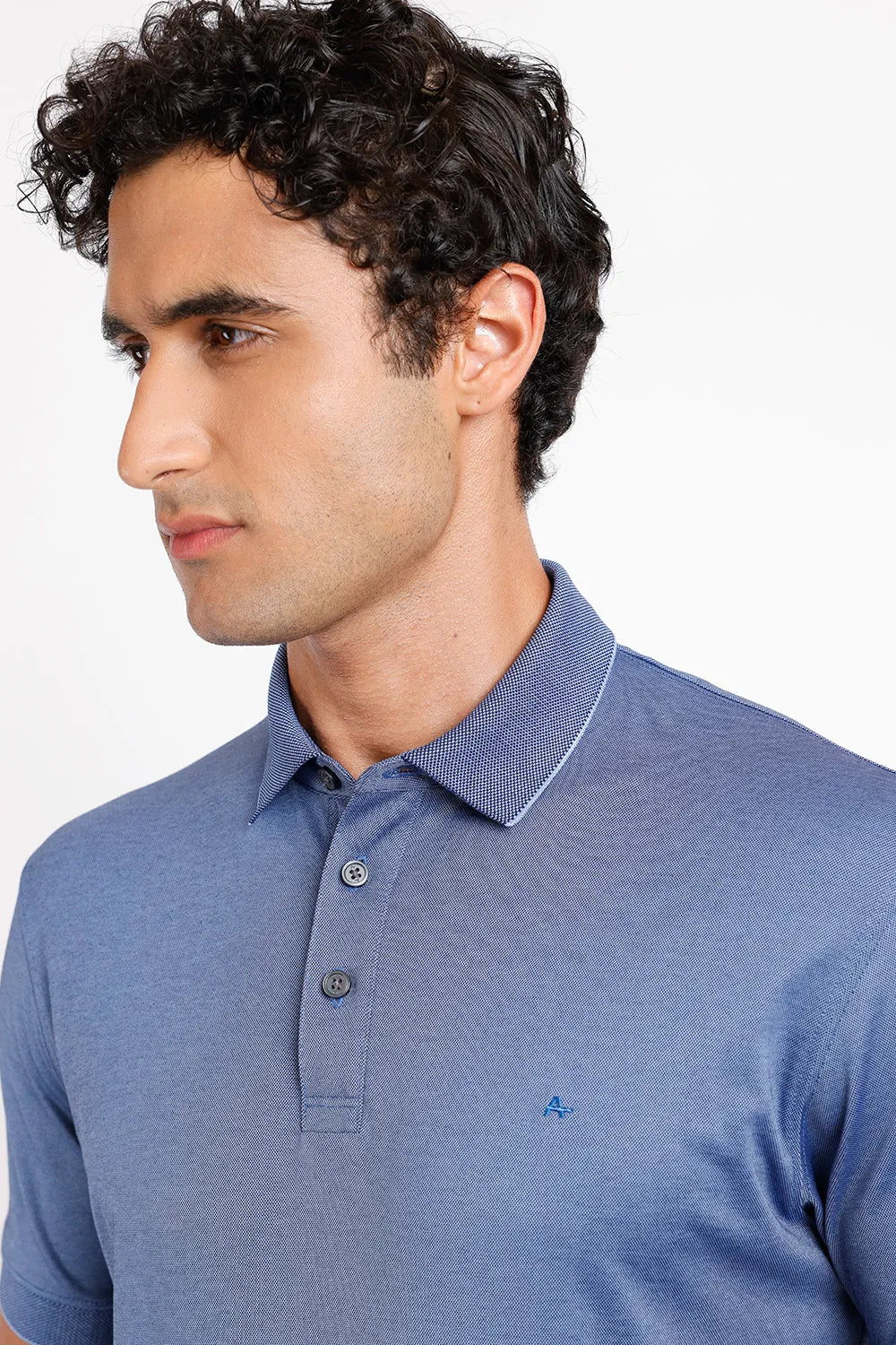 POLO INTERLOCK TECH MANGA CURTA MARINHO