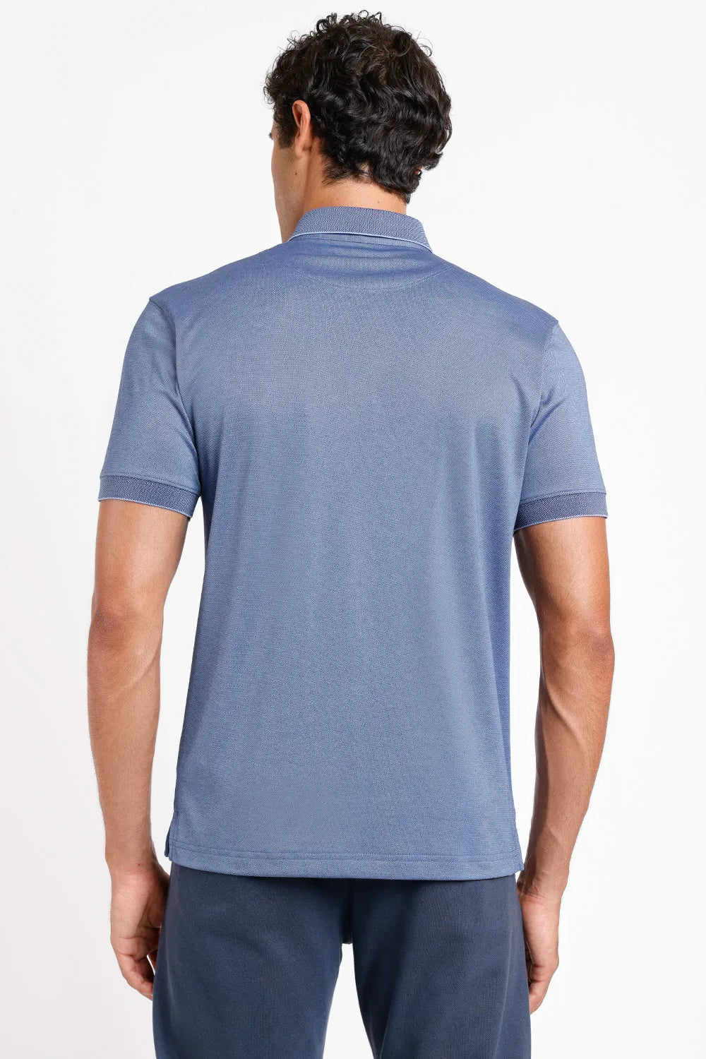 POLO INTERLOCK TECH MANGA CURTA MARINHO