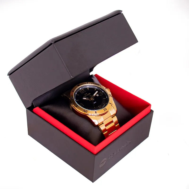 RELÓGIO MASCULINO TECHNOS MILITAR ANALÓGICO COM CALENDÁRIO 2115MYO/1P