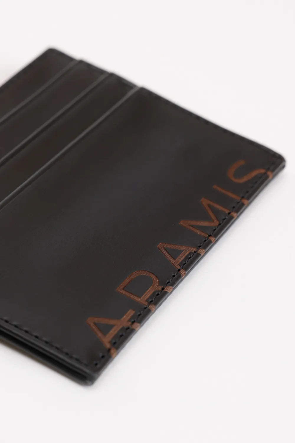 PORTA CARTÃO COURO COM LOGO PRETO