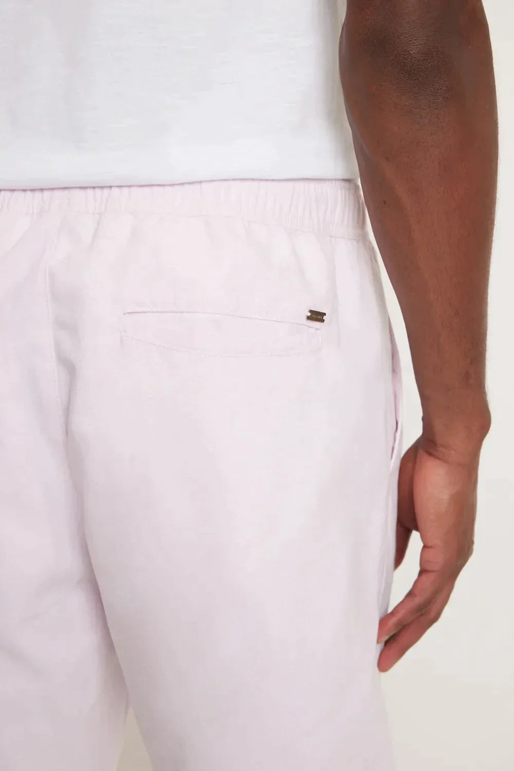 BERMUDA CÓS ELÁSTICO E CADARÇO ROSA