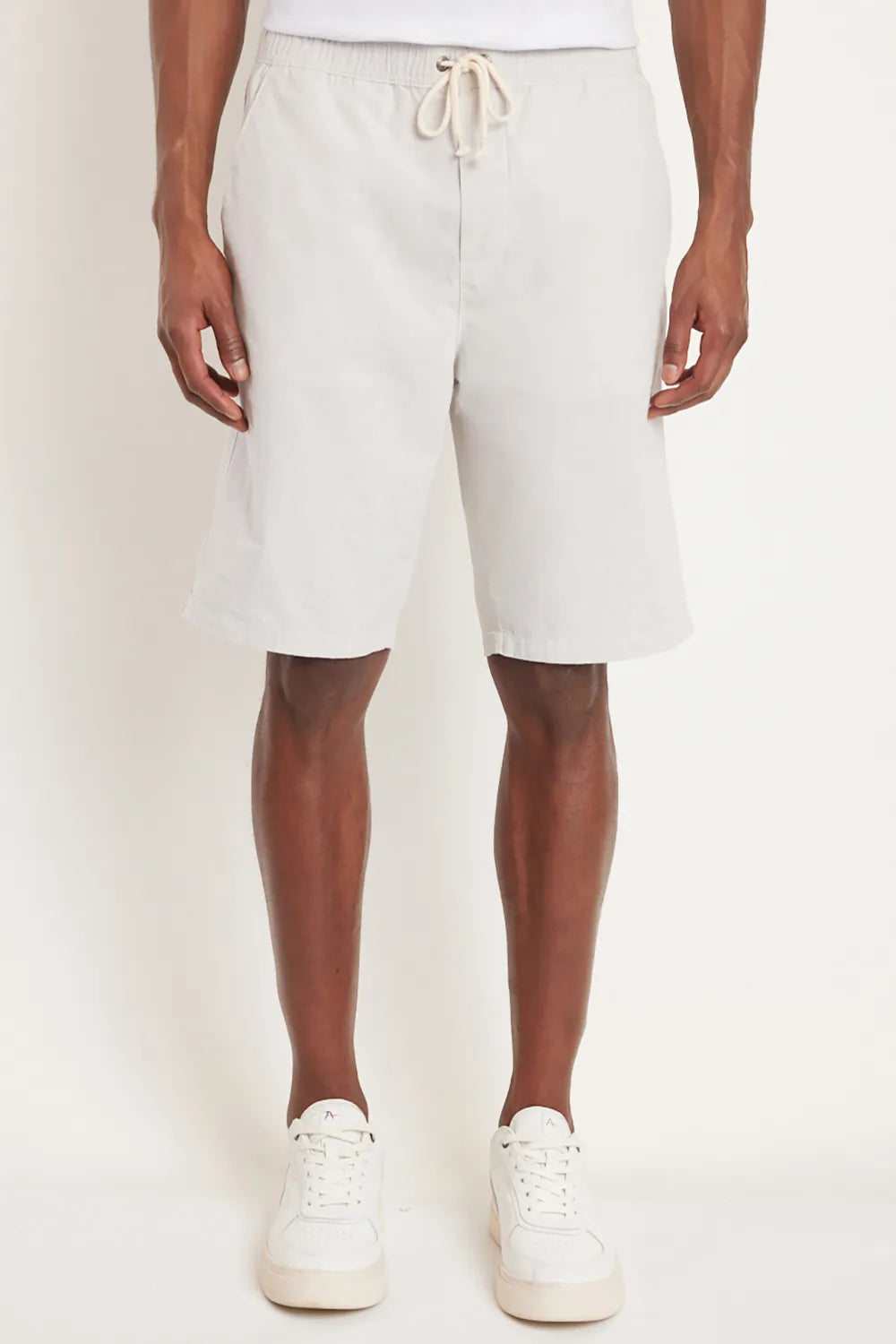 BERMUDA CÓS ELÁSTICO E CADARÇO NATURAL