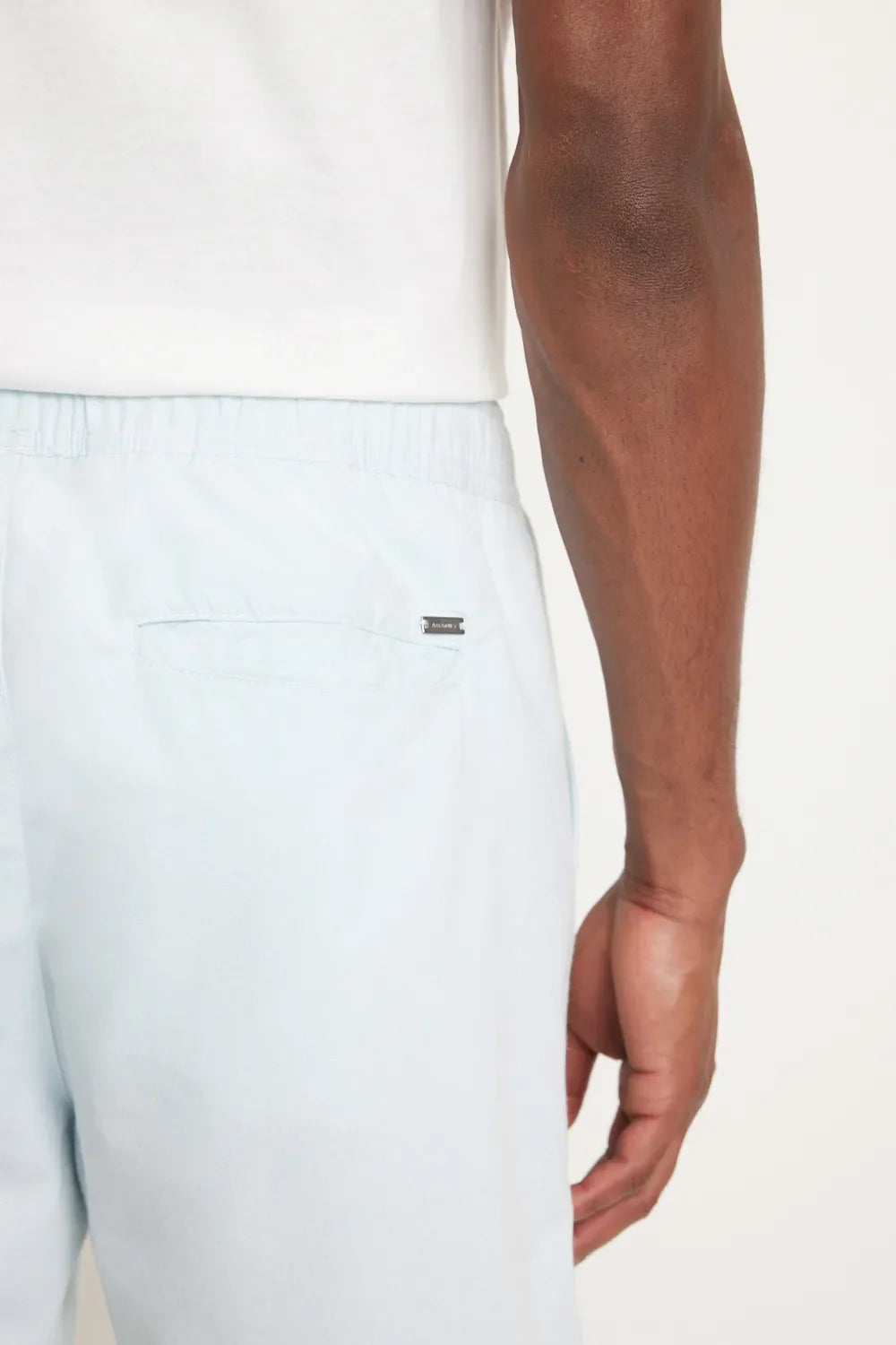 BERMUDA CÓS ELÁSTICO E CADARÇO VERDE AGUA