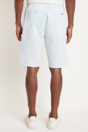 BERMUDA CÓS ELÁSTICO E CADARÇO VERDE AGUA