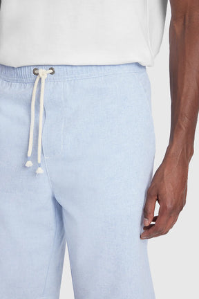 BERMUDA CÓS ELÁSTICO E CADARÇO AZUL