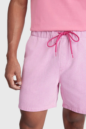 BERMUDA COM ELÁSTICO COLOR ROSA