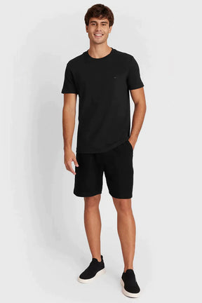 BERMUDA SPORT MOLETOM WAVE PRETO