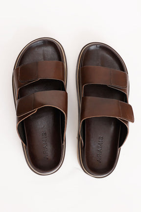 SANDÁLIA ARAMIS RESORT COURO CHOCOLATE