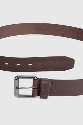 CINTO COURO FAIXAS CAFE