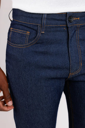 CALÇA JEANS REGULAR AZUL ESCURO