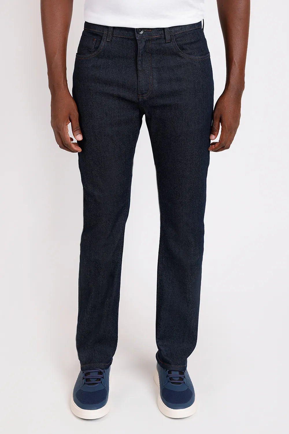 CALÇA JEANS REGULAR ESCURA AZUL