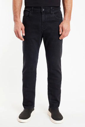 CALÇA JEANS REGULAR BLACK PRETO