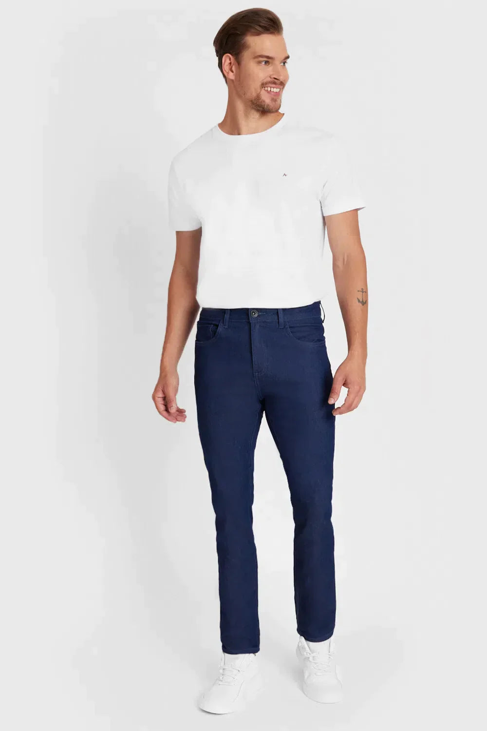 CALÇA JEANS SLIM BLUE BASIC AZUL