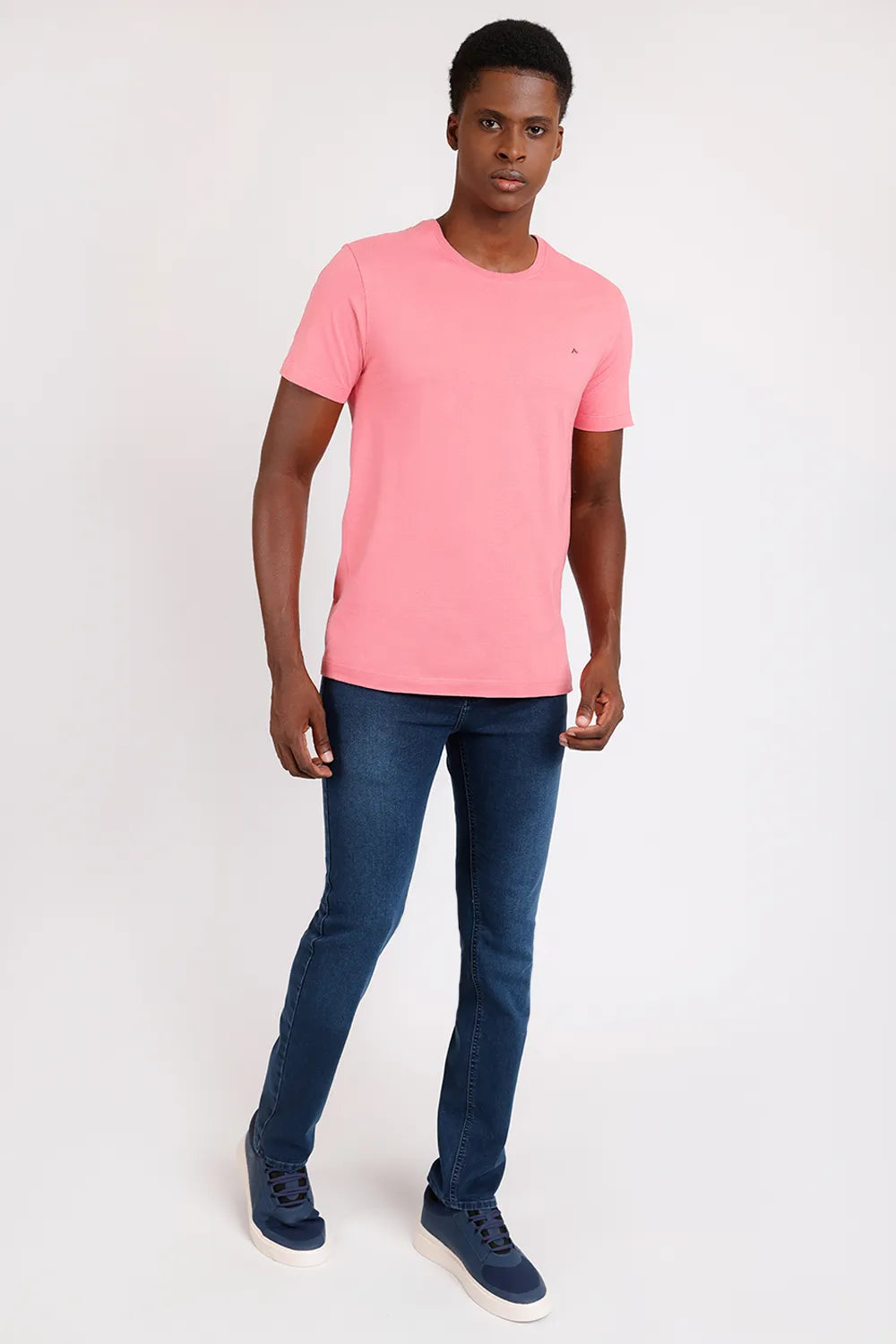 CALÇA JEANS SLIM STONE AZUL