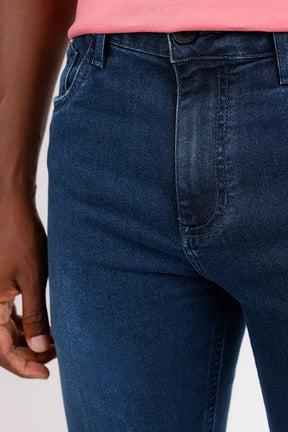 CALÇA JEANS SLIM STONE AZUL