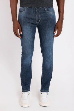 CALÇA JEANS SLIM PUÍDOS AZUL