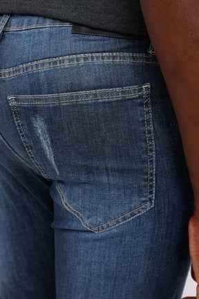 CALÇA JEANS SLIM PUÍDOS AZUL