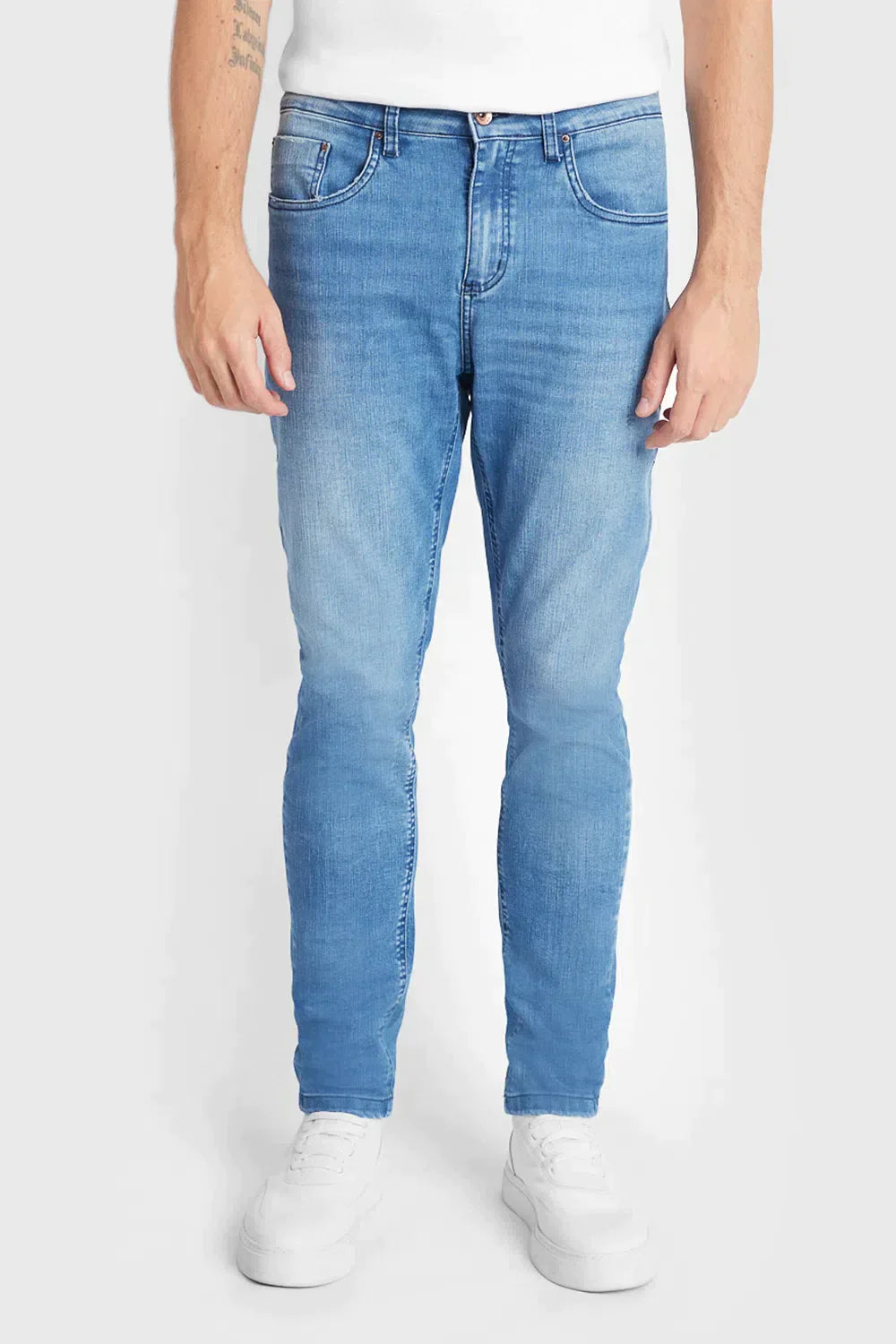 CALÇA JEANS SKINNY FLEX AND DRY MÉDIA AZUL MEDIO