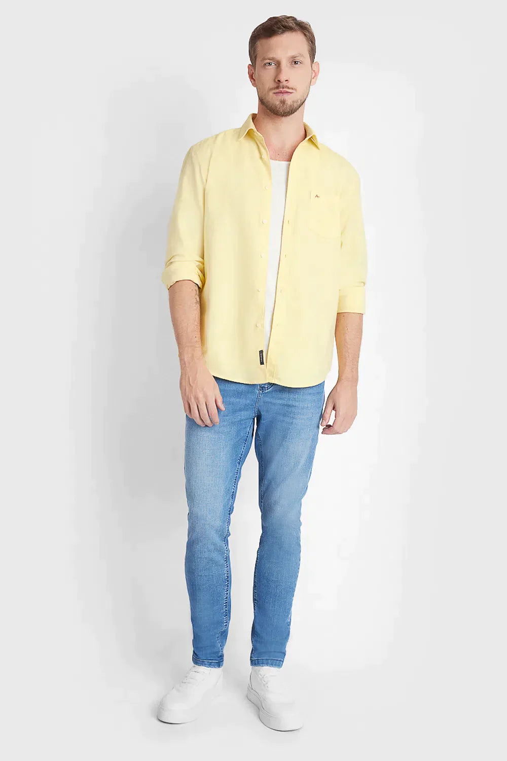 CALÇA JEANS SKINNY FLEX AND DRY MÉDIA AZUL MEDIO