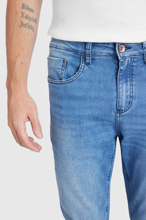 CALÇA JEANS SKINNY FLEX AND DRY MÉDIA AZUL MEDIO