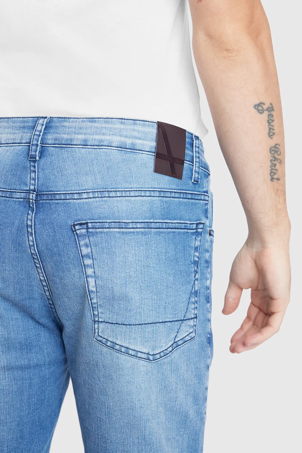 CALÇA JEANS SKINNY FLEX AND DRY MÉDIA AZUL MEDIO