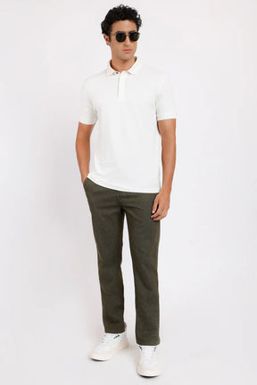 CALÇA CHINO BOLSO FACA MOLINE VERDE MILITAR