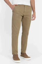 CALÇA COLOR CHINO CLÁSSICA CAQUI