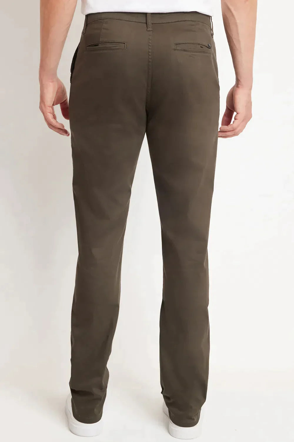 CALÇA COLOR CHINO CLÁSSICA VERDE MILITAR