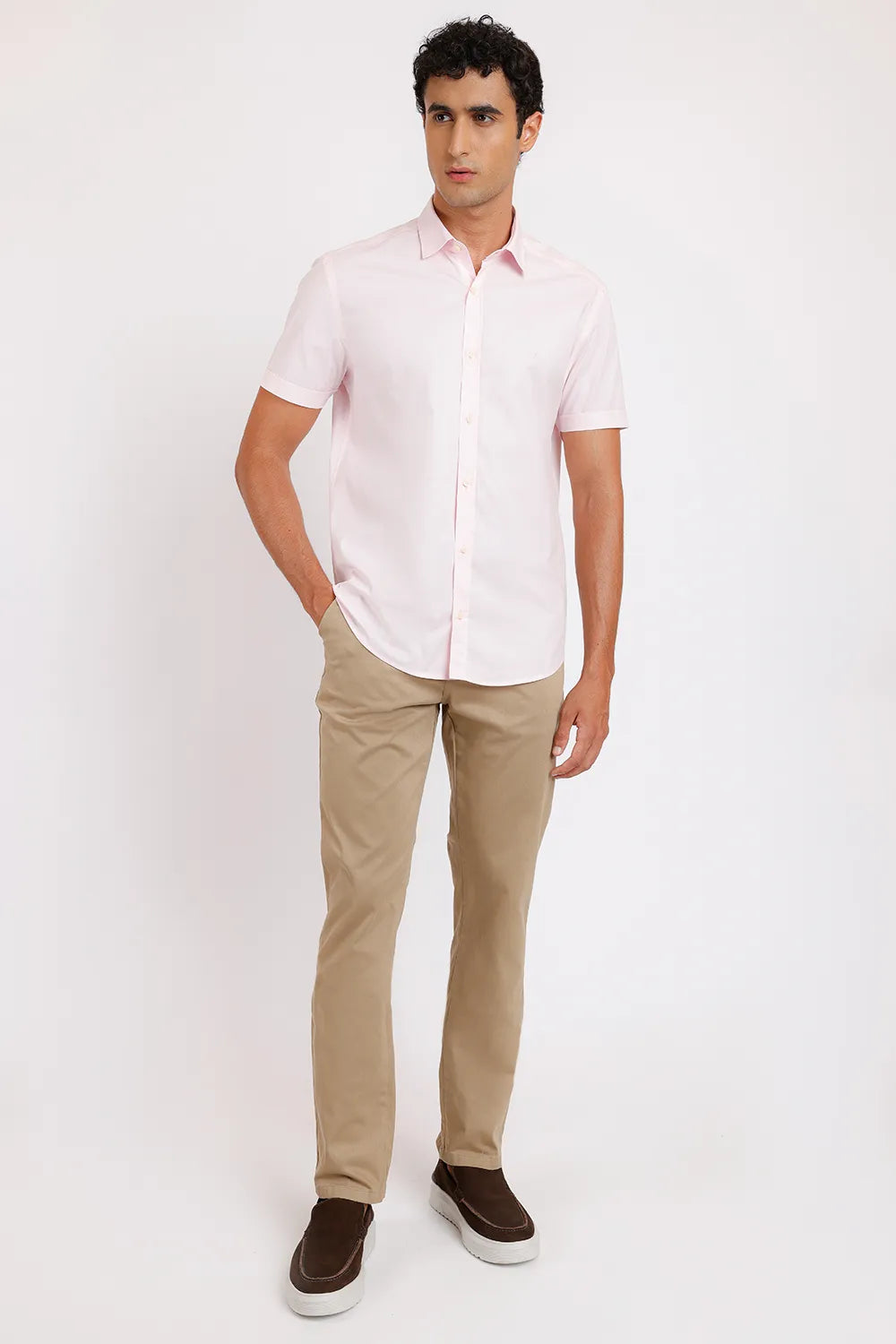 CALÇA COLOR CHINO CLÁSSICA AREIA