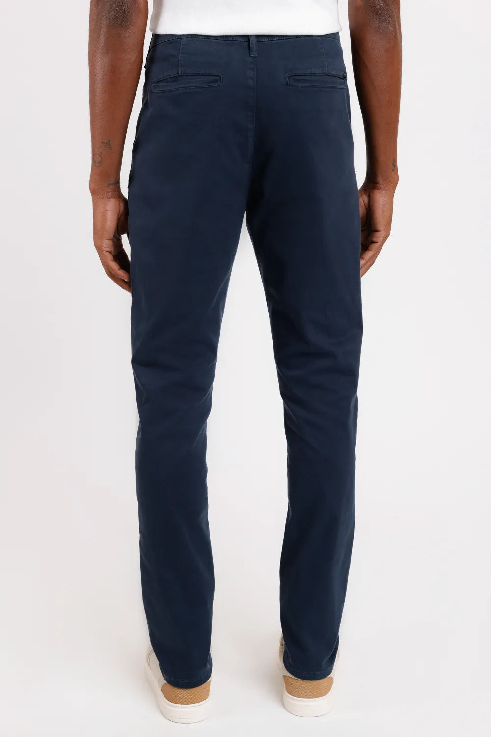 CALÇA CHINO SLIM SARJADA MARINHO