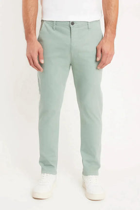 CALÇA CHINO SLIM SARJADA SALVIA 112