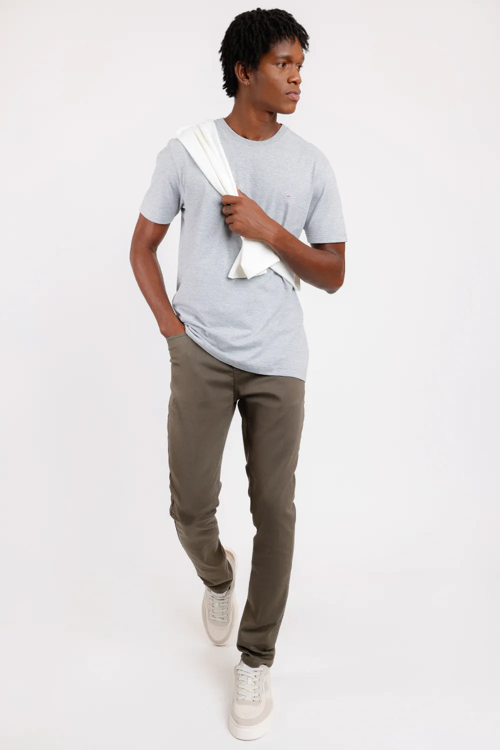 CALÇA COLOR FIVE POCKETS SKINNY POWER VERDE MILITAR