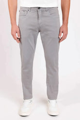 CALÇA JEANS SLIM MOLETOM COLOR CINZA