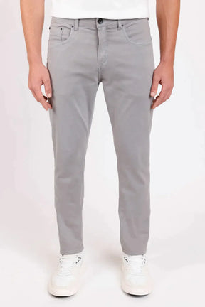 CALÇA JEANS SLIM MOLETOM COLOR CINZA