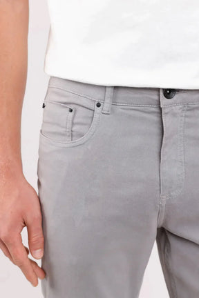 CALÇA JEANS SLIM MOLETOM COLOR CINZA