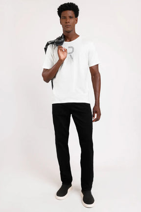 CALÇA JEANS SLIM MOLETOM COLOR PRETO