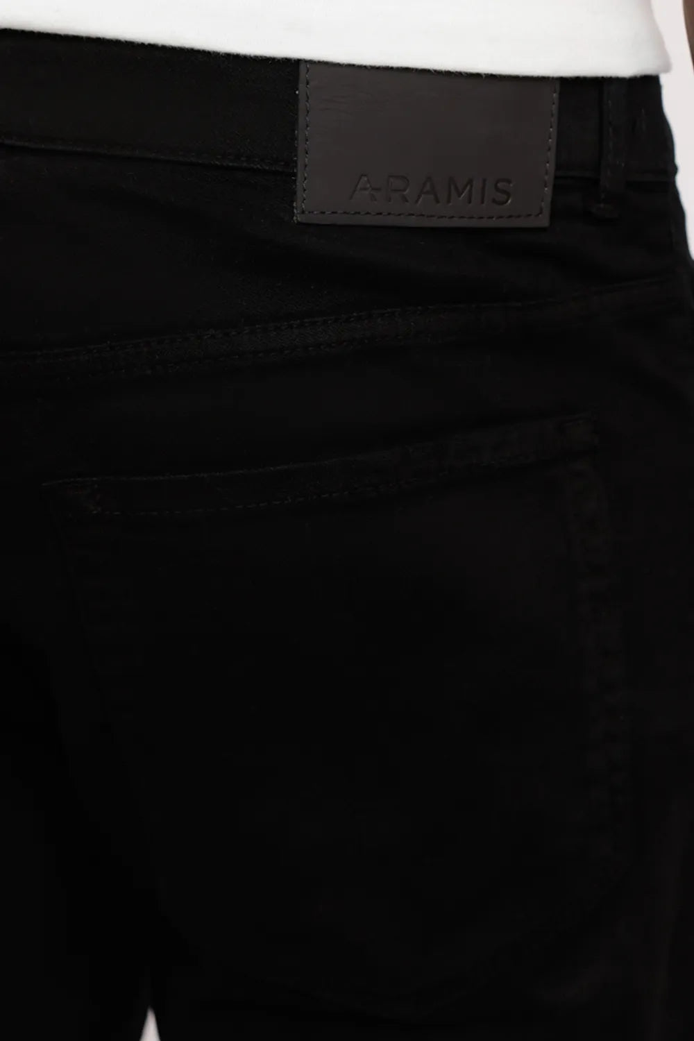 CALÇA JEANS SLIM MOLETOM COLOR PRETO