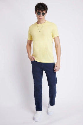 CALÇA JEANS SLIM MOLETOM COLOR MARINHO