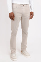 CALÇA JEANS SLIM MOLETOM COLOR CÁQUI