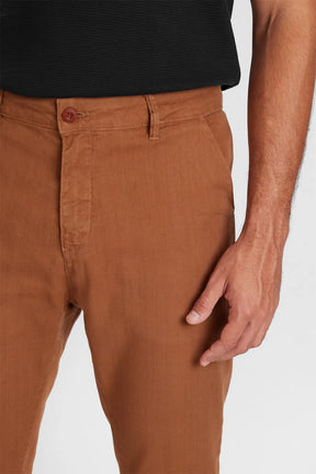CALÇA JEANS SLIM MOLETOM COLOR CASTOR