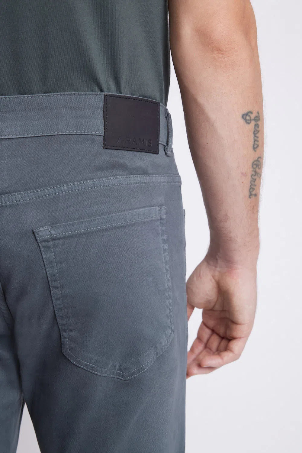 CALÇA JEANS SLIM MOLETOM COLOR CHUMBO