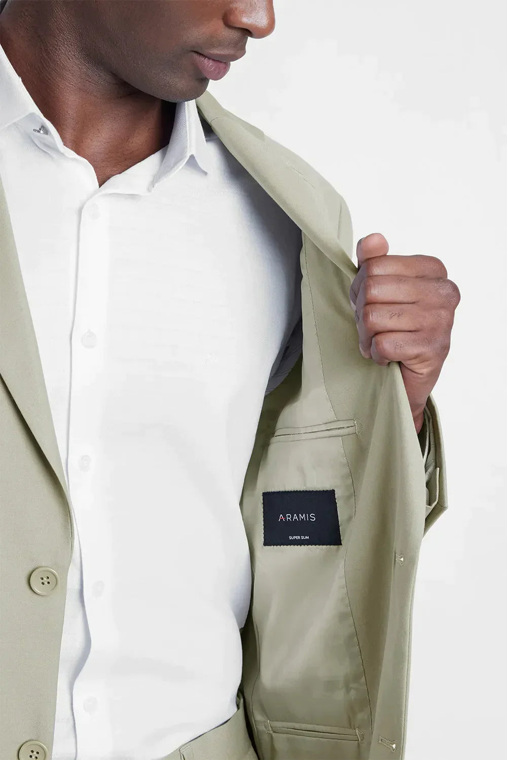 COSTUME SUPER SLIM DE POLIÉSTER E VISCOSE COM ELASTANO AREIA