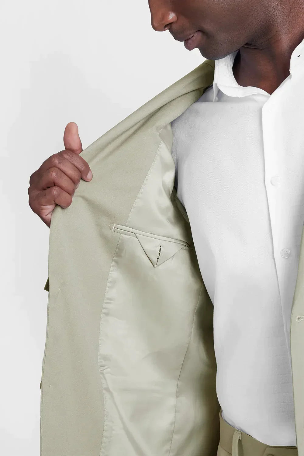 COSTUME SUPER SLIM DE POLIÉSTER E VISCOSE COM ELASTANO AREIA